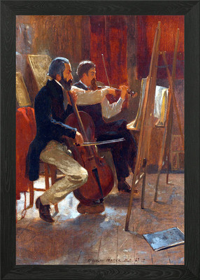 Winslow Homer The Studio Gerahmtes Wandbild Poster Leinwanddruck Bild