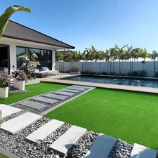 AplusChoice 0.8" Synthetic Turf Field Artificial Grass Backyard 20'x3'x2 Packs