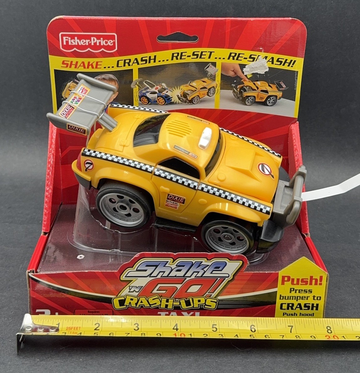 FISHER PRICE - SHAKE & GO CRASH-UPS TAXI From 2007 - NEW - VINTAGE
