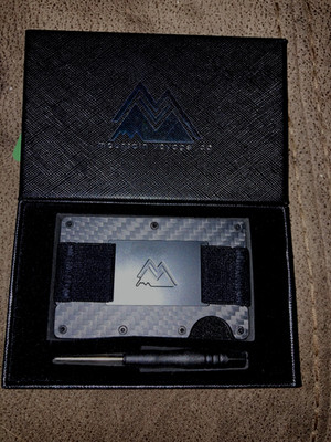 Mountain Voyage Minimalist Wallet Slim RFID men cash strap black