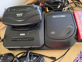 SEGA GENESIS Model 2, CD, 32X - TOWER OF POWER Lot: Games, Unit, Controllers