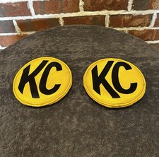 Vintage Kc Hilites Round 6 Fog Light Cover Yellow Vinyl 5101 Pair Vintage Kc Hilites Round 6 Fog Light Cover Yellow Vinyl 5101 Pair