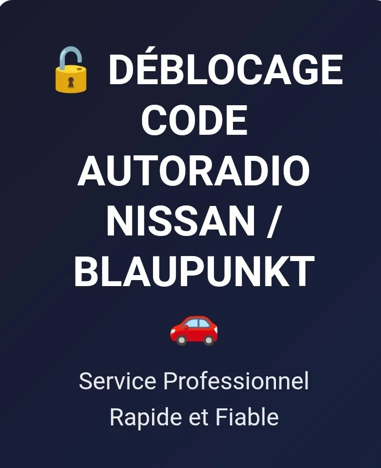 🔓 DÉBLOCAGE CODE AUTORADIO NISSAN BLAUPUNKT 🔧 SERVICE RAPIDE 🚗 - Photo 3/3