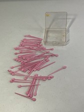 Pink Hair Curler Picks x66 Pins. Vintage. 2.5  Long. Excellent Condition.