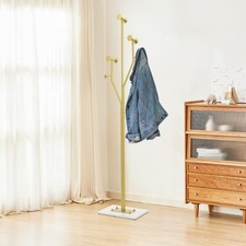 Heavy Duty Coat Rack Freestanding Coat Tree Marble Base Corner Coat Rack
