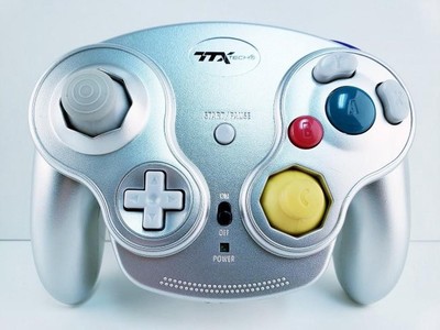 Nintendo Gamecube TTX Wireless Wavedash 2.4GHZ Controller (Silver) - Nintendo Ga