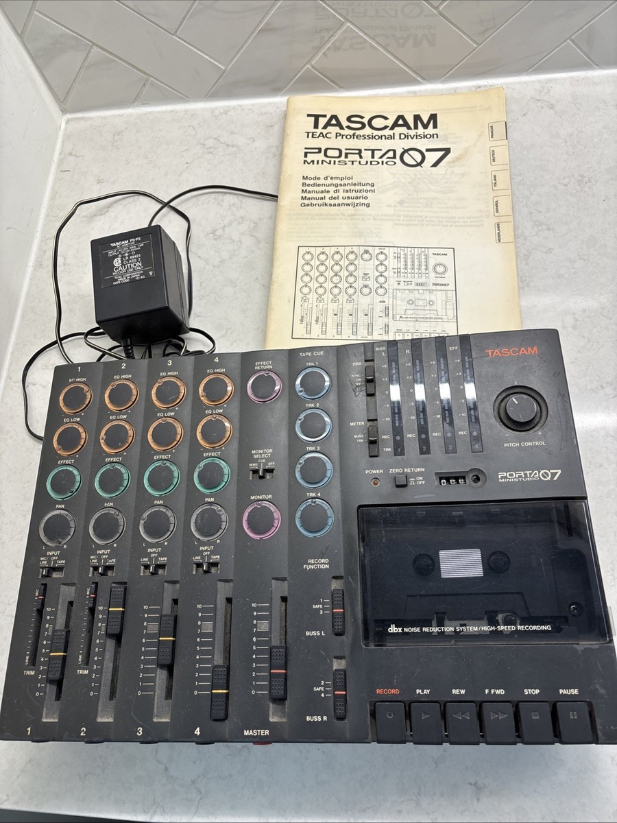 TASCAM PORTA 07 MULTITRACK 4 TRACK TAPE RECORDER + Charger +
