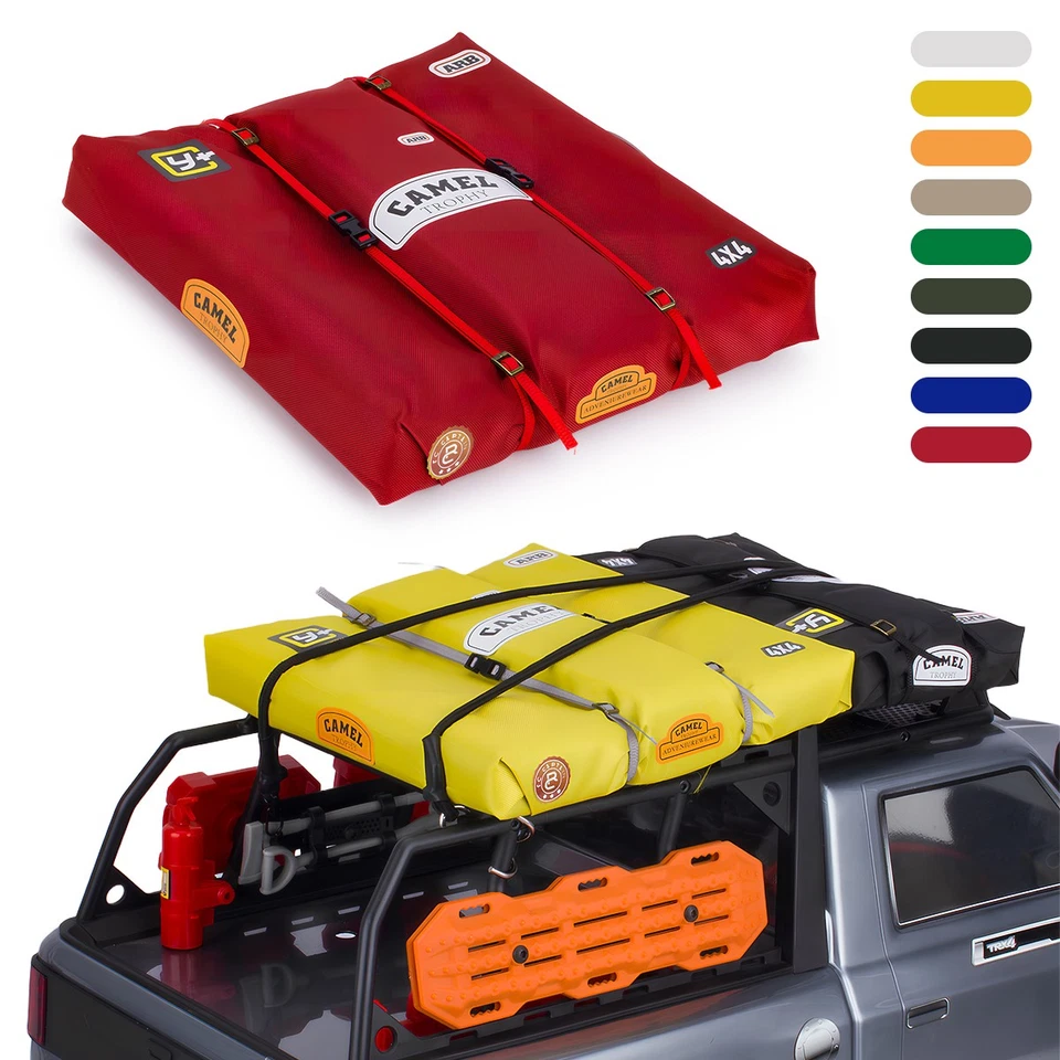 Handmade Simulated Roof Luggage Tent Bag Decoration for 1/8 1/10 RC TRX4 SCX10 - Image 2 of 4