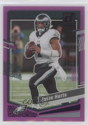 2023 Panini Clearly Donruss Purple 15/199 Jalen Hurts #40 0rd2