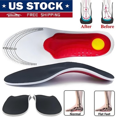 Unisex Orthotic Arch Support Insoles Flatfoot Relief Memory Foam Cushion Pads US