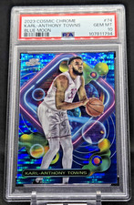 2023 Topps Cosmic Chrome #74 Karl-Anthony Towns #68/99 Blue Moon PSA 10, pop=2