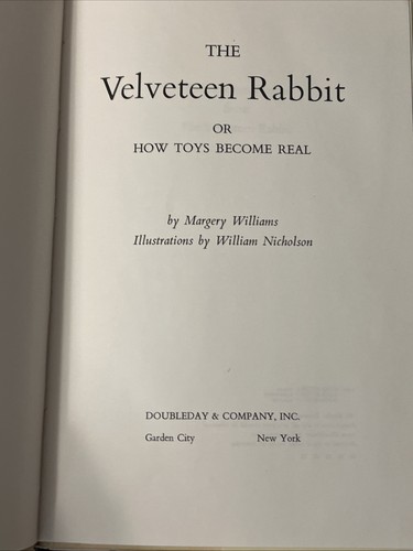The Velveteen Rabbit Margery Williams First Edition 21st Printing HCDJ Doubleday - Picture 7 of 11