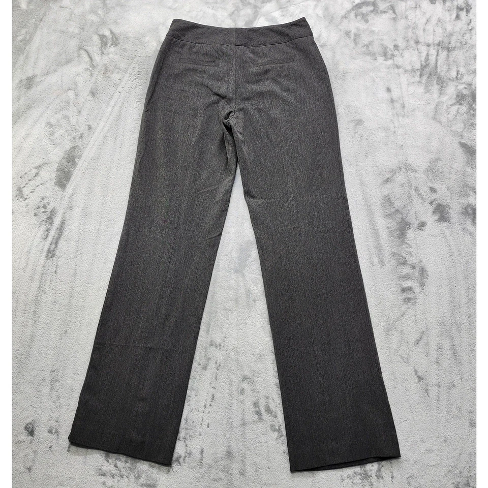 Nine West Pants Womens 2 Gray Mid Rise Straight Leg Stretch Trousers Office  - Image 2 of 4