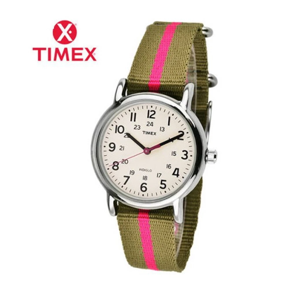 Timex TW2W24500 Indiglo Weekender x Peanuts Holiday 38 mm Reloj con correa de tela, Azul