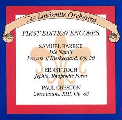 LOUISVILLE ORCHESTRA BARBER, TOCH, CRESTON: ORCHESTRAL MUSIC NEW CD