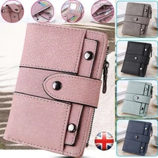 Womens Short Small Money Purse Wallet Ladies Leather Folding Coin Card Holder UK