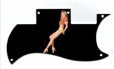 Pickguard Graphical  to fit Epiphone SG Special VE Pin Up Short Shorts Black