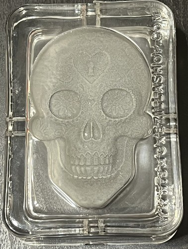 Halloween Spooky Glass Ashtray Skull Glow In The Dark Smokeless Ashtray-3” X 4” - Picture 5 of 5