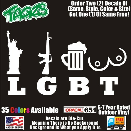 LGBT Funny DieCut Vinyl Window Decal Sticker Car Truck SUV JDM - Picture 1 of 4