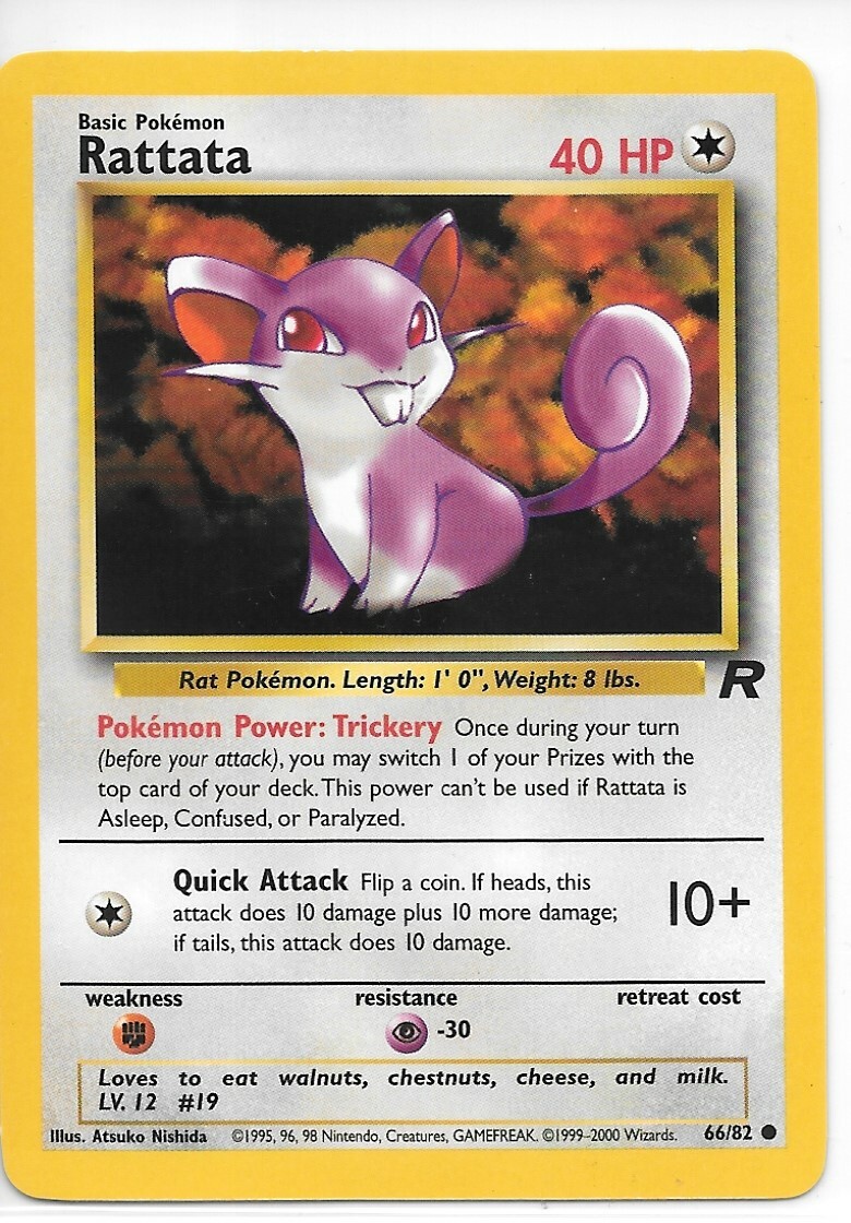 RATTATA 66/82 Team Rocket UNLIMITED Pokemon Card NM