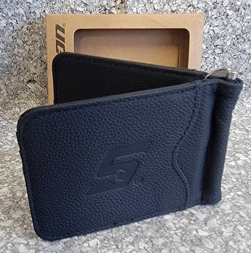 SNAP-ON TOOLS BLACK LEATHER MONEY CLIP BI-FOLD WALLET WRENCH LOGO - Picture 7 of 10