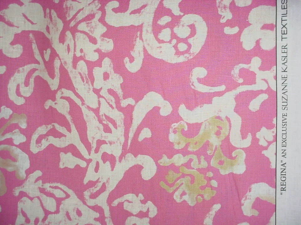 Tela de tapicería con desplazamiento floral arabesco rosa Regina 16-5/8Y Lee Jofa 2011125 Foto 3 de 4