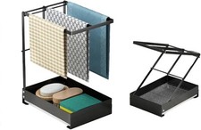 Küchenspüle Spülbecken Organizer Schwammhalter mit Aptropfschale schwarz