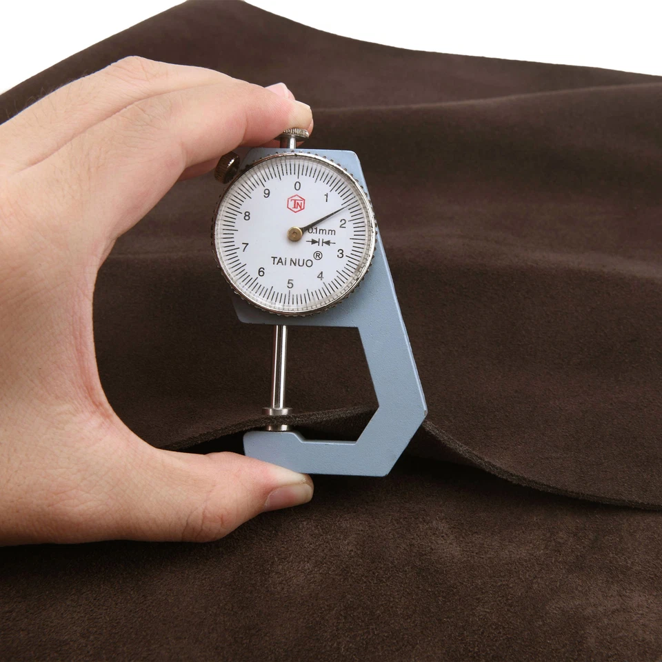 1.6mm Thick Genuine Leather Suede Sheet Soft Cowhide Pieces for DIY Leathercraft - Image 2 of 4