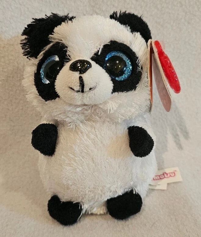 Keel Toys Mini Motsu Noodles The Panda Black White Plush Beanie