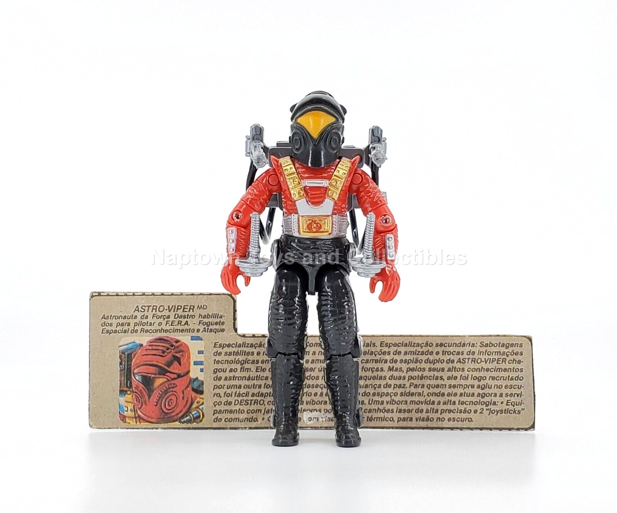 GI JOE COMANDOS EM ACAO ASTRO-VIPER FIGURE COMPLETE w/FILE CARD