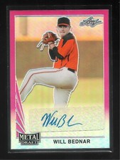 2021 Leaf Metal Draft Will Bednar Auto Autograph Pink 18/20 Non Topps Bowman
