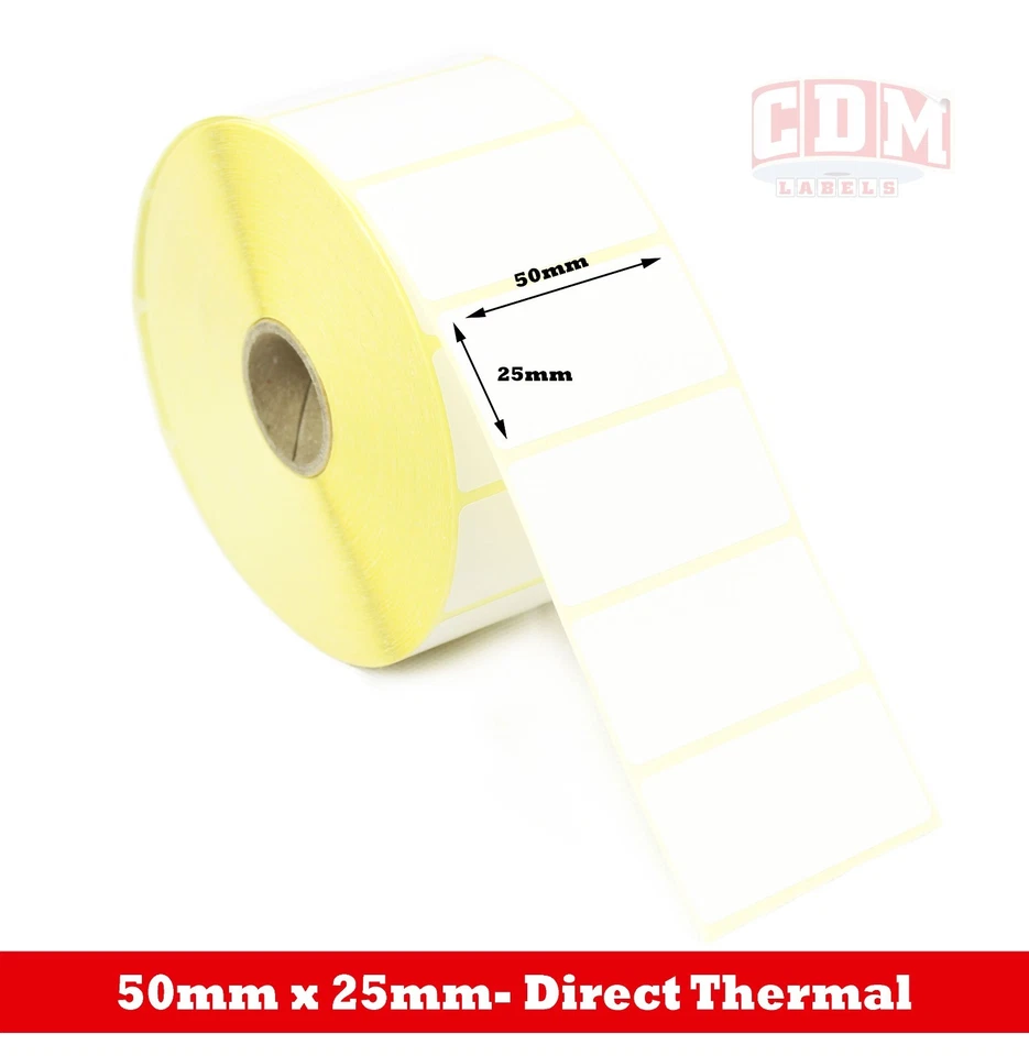 CDM LABELS 4.000 - Zebra GK420D, GX420D, GK420 - 50 x 25 mm Direkte Thermische Etiketten