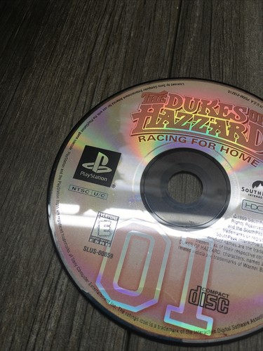 Dukes of Hazzard Racing For Home (Sony PlayStation 1 PS1) DISC Needs Resurfaced - Picture 2 of 12