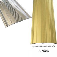 EXTRA WIDE COVER STRIP CARPET VINYL METAL DOOR BAR THRESHOLD TRIM BRASS & SILVER