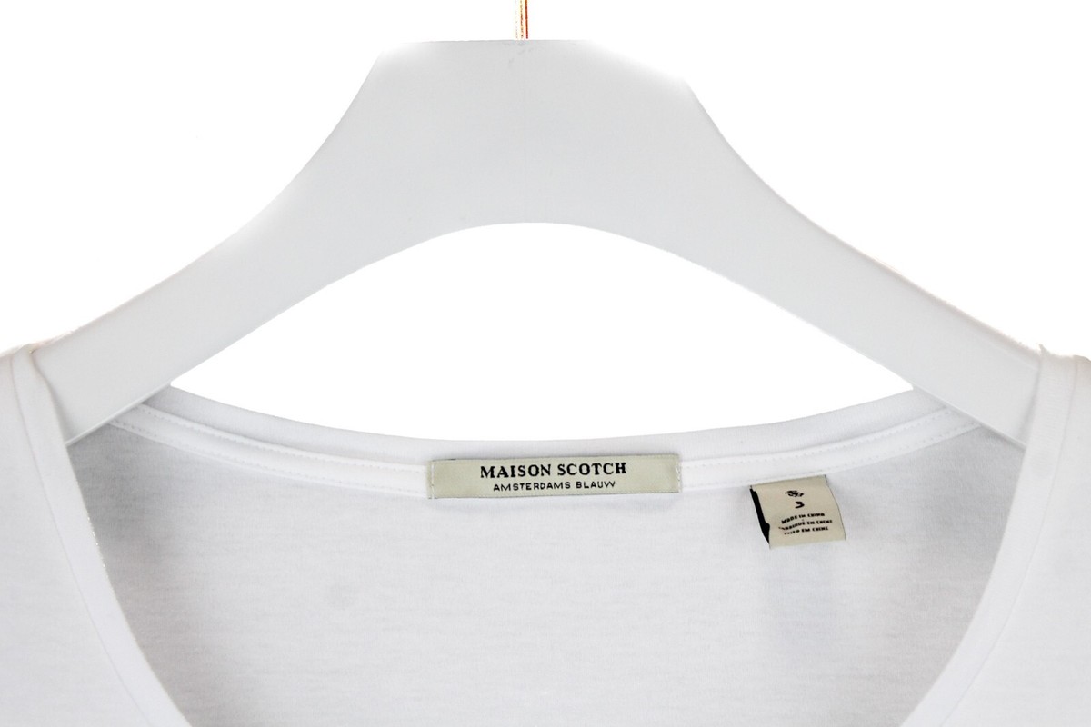 メゾンスコッチ MAISON SCOTCH 正規販売店 レディース 半袖Tシャツ RELAXED FIT SHORT SLEEVE BURNOUT TEE 137352 1200 CADILLA MAISON SCOTCH T-Shirt Women's L/XL Short Sleeve Crew Neck