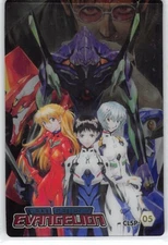 Evangelion Trading Card Wafers 2076539 CLSP-05 FOIL Black Shinji Ikari Asuka Rei