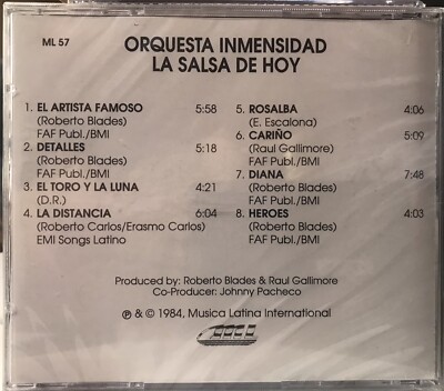 CD Mega RARE Fania FIRST PRESSING Orquesta Inmensidad La CD Mega RARE Fania FIRST PRESSING Orquesta Inmensidad La