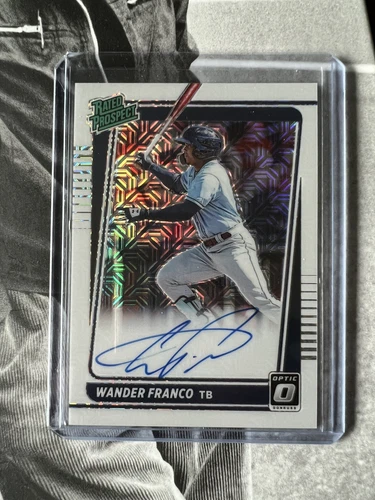 WANDER FRANCO 2020 Donruss Optic Rated Prospect WHITE MOJO Auto #'d 90/99