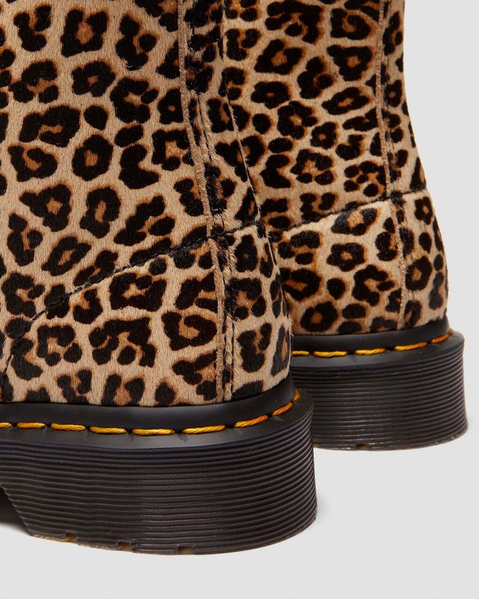 Dr. Martens 1460 Leopard Leather Boots Light Tan | eBay