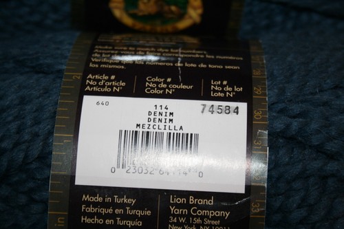 Hilo grueso y rápido de lana marca Lion #114 Denim - 2 madejas - Nuevo - Imagen 5 de 5