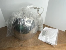 Villa Bacci Nickel Silver Hammered Dome Modern Pendant Light 10" 8.25” New