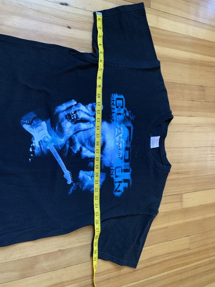 Vintage Eric Clapton 1998 US Tour T-shirt BLACK Cotton L USA Vintage Eric Clapton 1998 US Tour T-shirt BLACK Cotton L USA