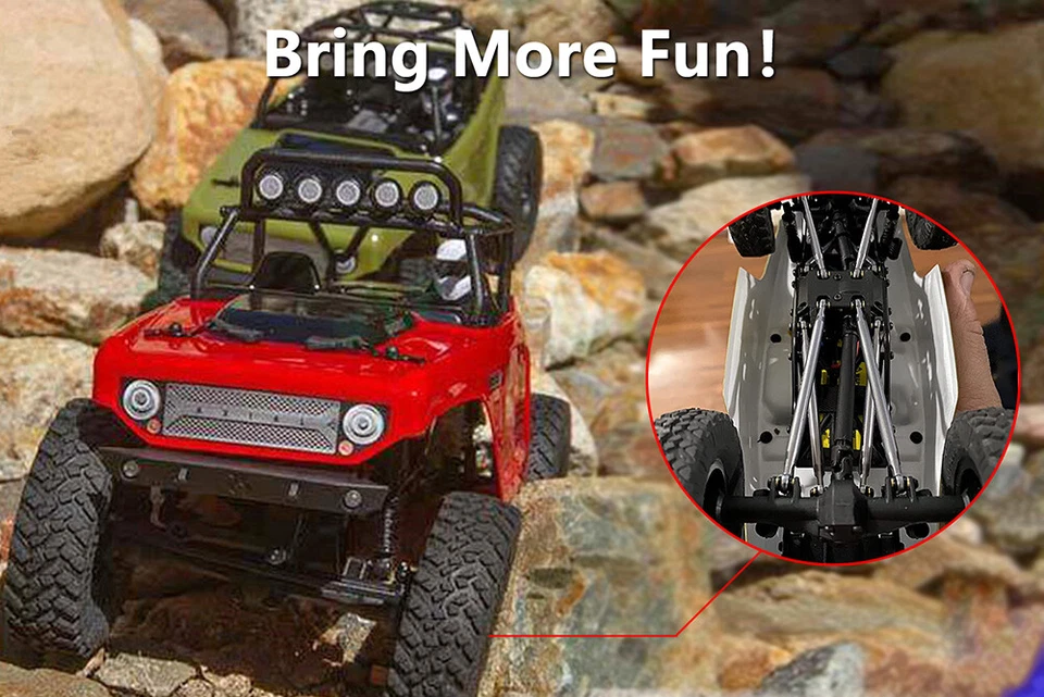 Front aluminum alloy chassis Deadbolt CNC AL Link für Axial SCX24 1/24 RC Auto - Bild 4 von 4