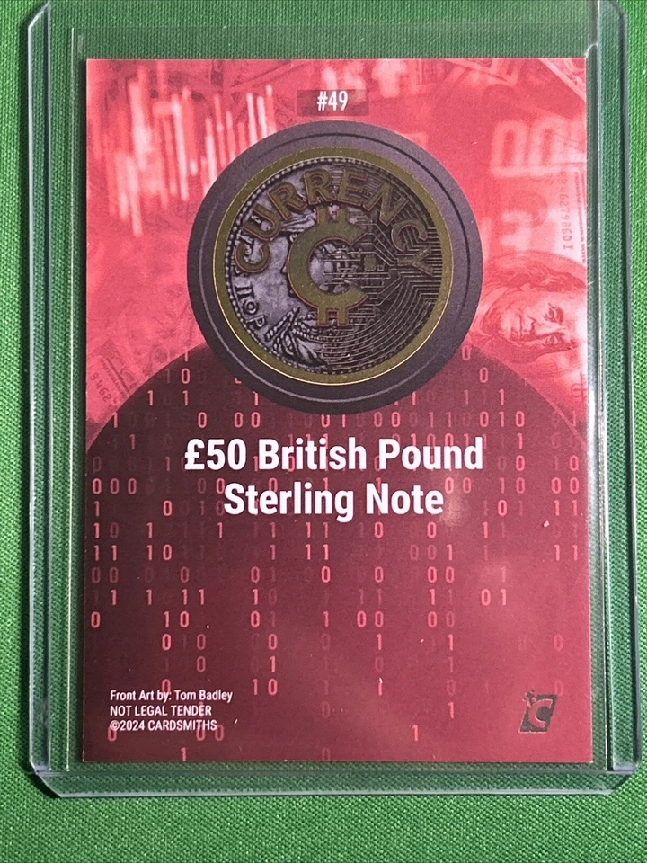 £50 British Pound Sterling Note Card - Holo & Normal - #49 - Cardsmiths Series 3 - Image 4 of 4