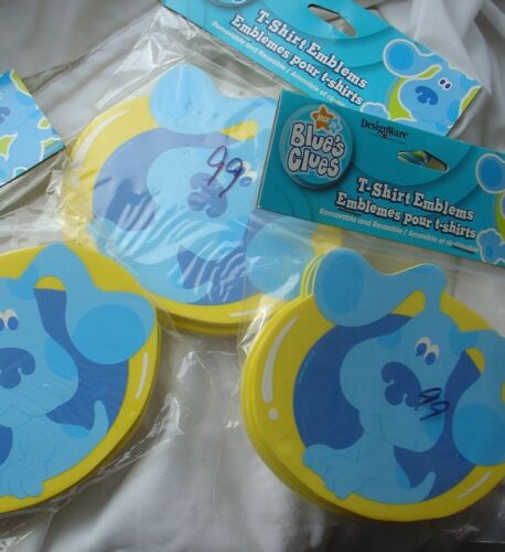 Lot of 3 New Packs of Blue's Blues Clues Dog Tshirt T-Shirt Emblems Foam Sticker - Picture 1 of 5