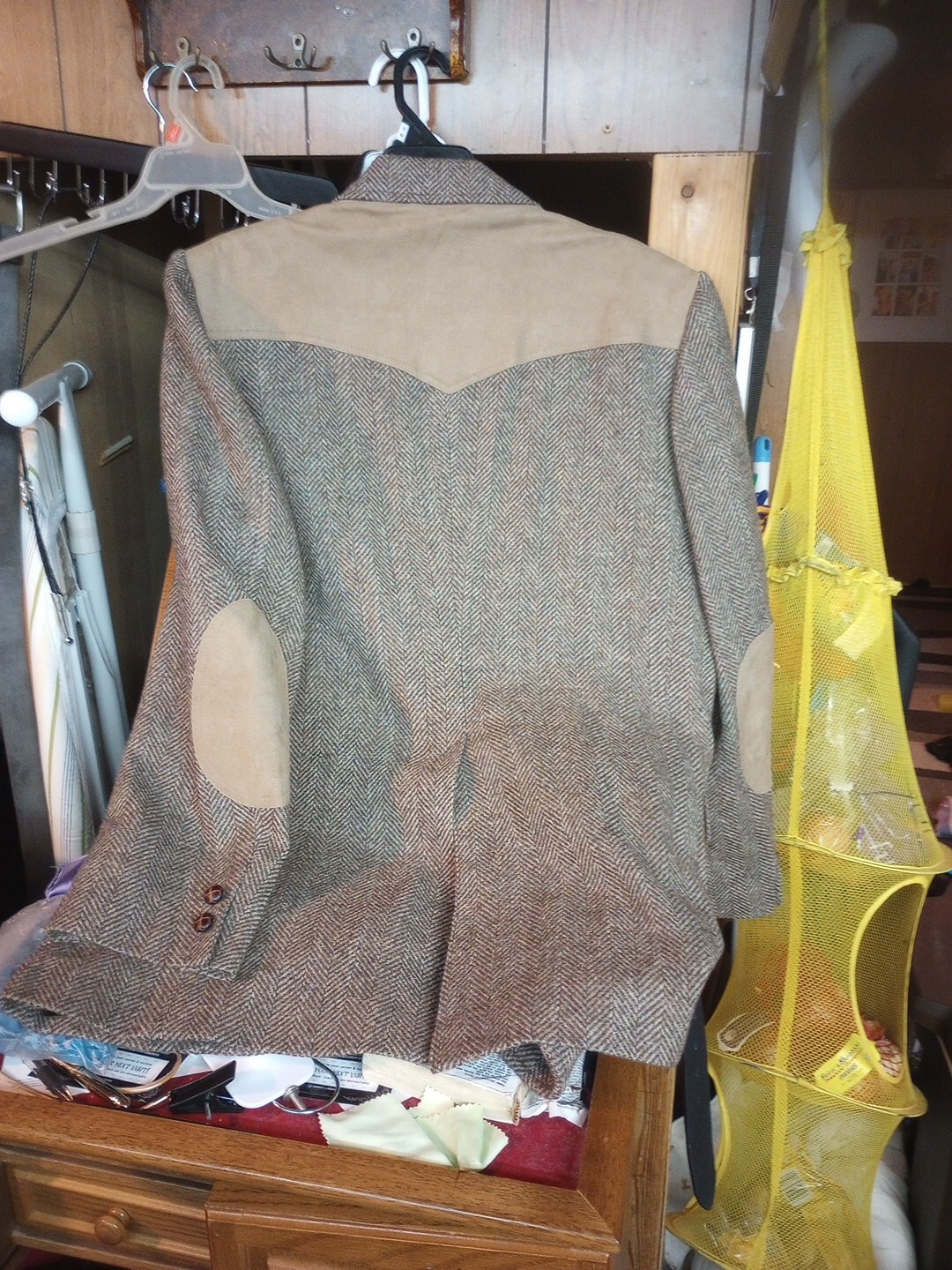 PENDLETON WESTERN BROWN TWEED WOOL & LEATHER BLAZ… - image 10