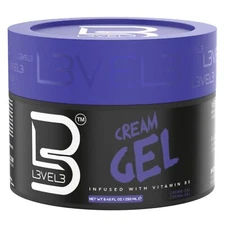 L3 Level 3 Cream Gel - Provides Volume and Medium Hold - With Vitamins to