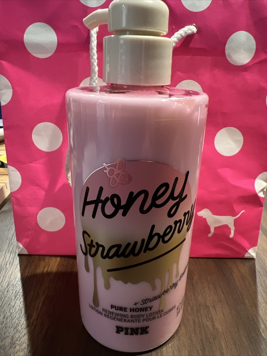NEW! PINK HONEY STRAWBERRY LOTION 14 OUNCES