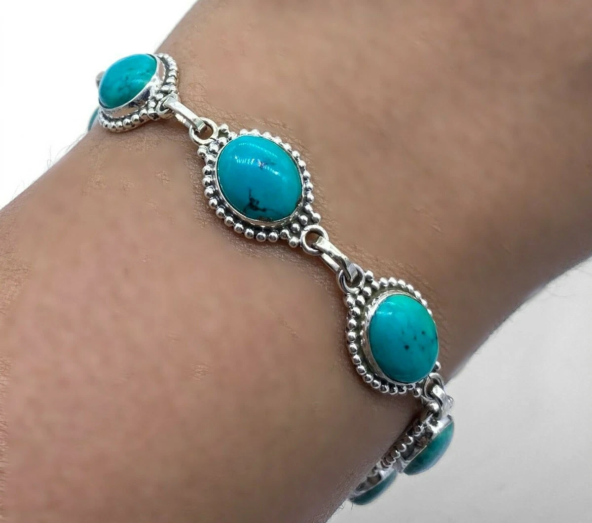 Silver clearance turquoise bracelet