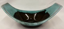 MCM Canuck Canada EVANGELINE Bliue Green Drip Glaze Dip Candy Dish NUT BOWL 924